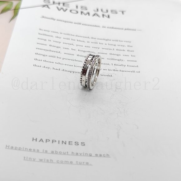 Pandora Signature Logo Pavé & Beads Ring - Picture 4 of 5